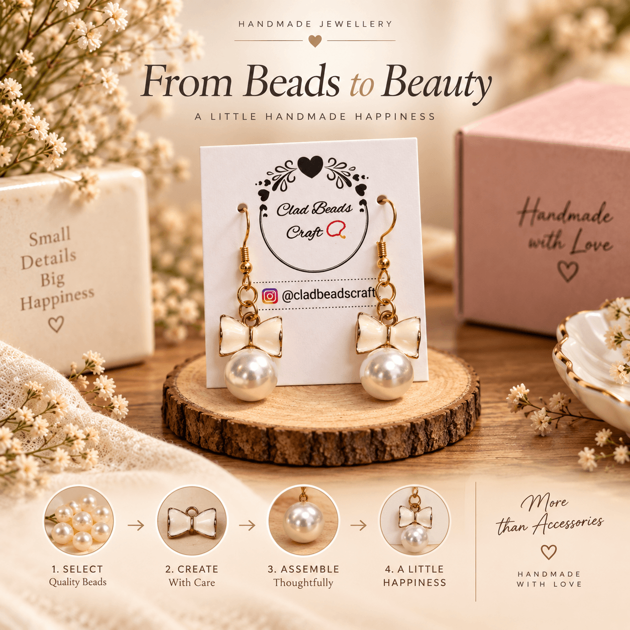 Pearl Bow Grace Earrings